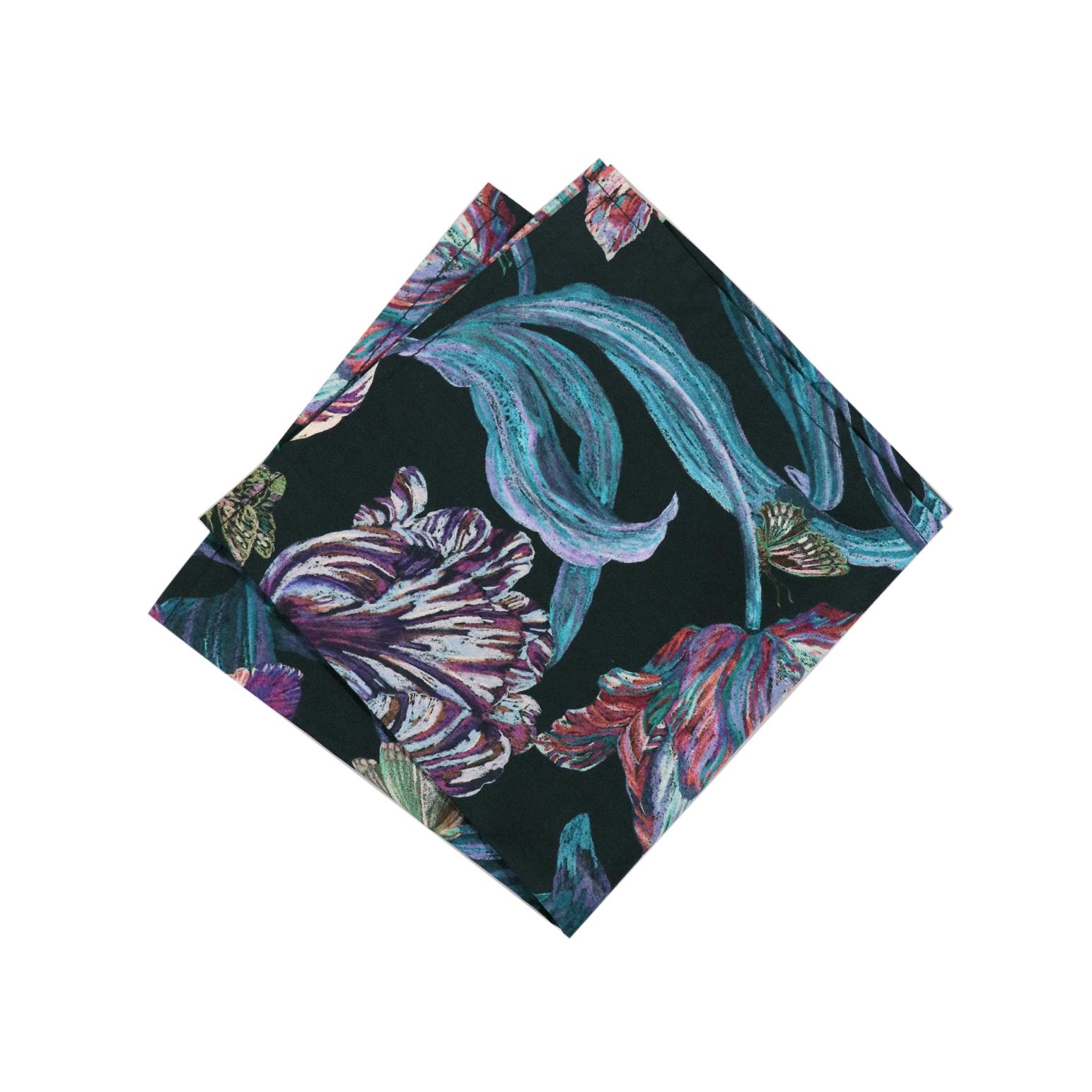 Parisian With Liberty Midnight Sketch Pocket Square